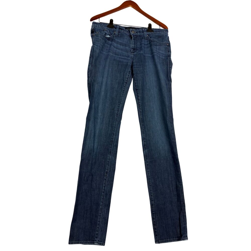 Rock & Republic Women’s Jeans Size 31 Blue Denim Studded Pockets Straight Leg